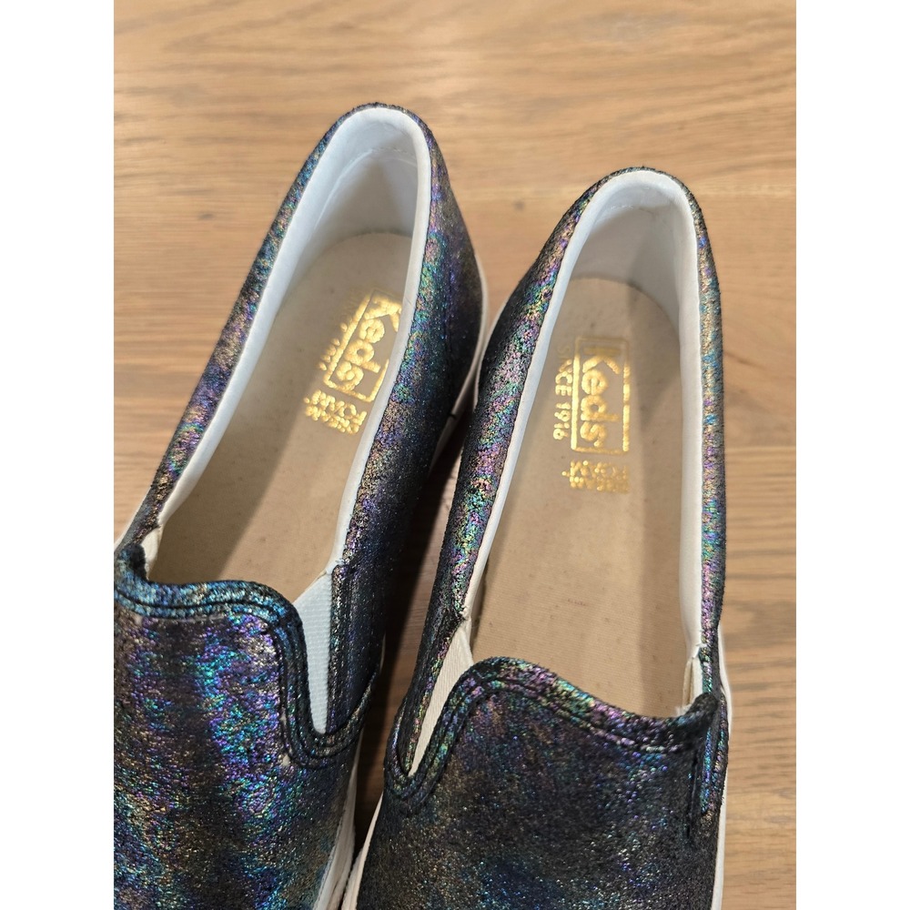 Keds Double Decker Iridescent Metallic Slip On Sneakers Womens 7 Multi H60409 - Picture 3 of 8